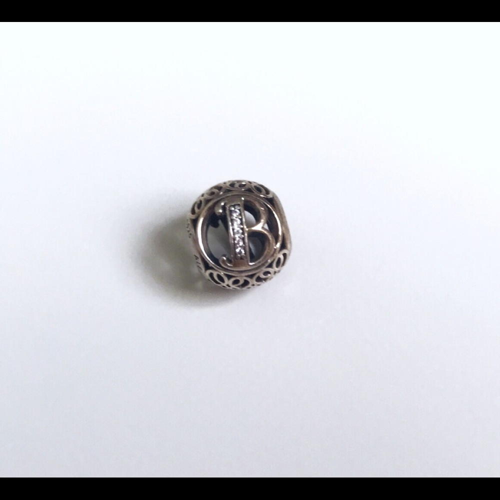 Silver “B” Pandora Charm for charm bracelet